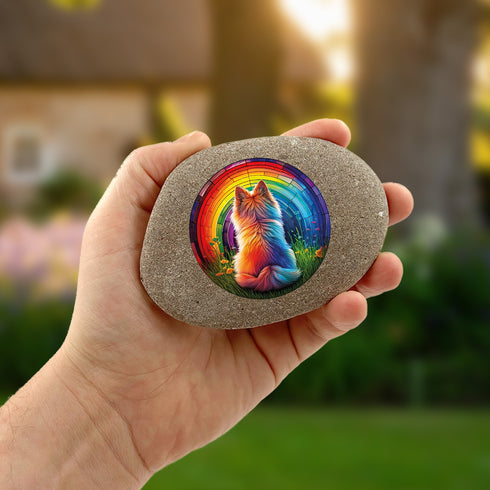 Rainbow Pomeranian Pebble